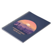 ヴィンテージパープルイエローハイクマウンテンサンセット ノートブック (左側)