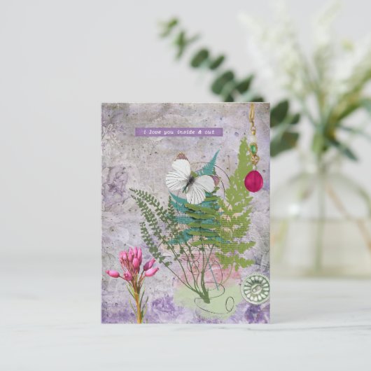 ヴィンテージパープルガーデン ポストカード (スタンド正面)