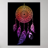 ヴィンテージパープルグラディエートドリームキャッチャー ポスター (正面)