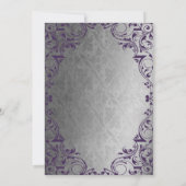 ヴィンテージパープルシルバープリンセスティアラキンセアニラ 招待状 (裏面)