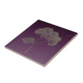 ヴィンテージパープルシルバーメタリックアジサフローラ タイル (側面)