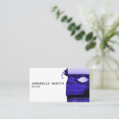 ヴィンテージパープルタイプライター名刺 名刺 (スタンド正面)