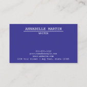 ヴィンテージパープルタイプライター名刺 名刺 (裏面)