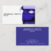 ヴィンテージパープルタイプライター名刺 名刺 (正面/裏面)