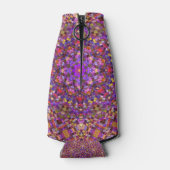 ヴィンテージパープルタイルパターン万華鏡のように千変万化するパターン ボトルクーラー (裏面)