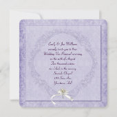 ヴィンテージパープルダマスク 招待状 (正面)