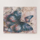ヴィンテージパープルチョウチョウパズル ジグソーパズル (横)