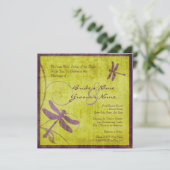 ヴィンテージパープルトンフライ結婚式招待状 招待状 (スタンド正面)