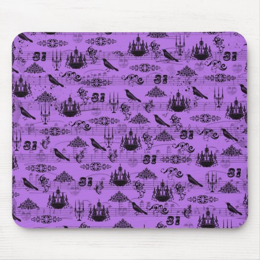 ヴィンテージパープルハロウィーン マウスパッド (正面)
