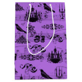 ヴィンテージパープルハロウィーン ミディアムペーパーバッグ (正面)