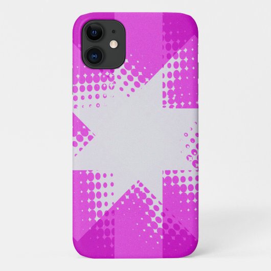 ヴィンテージパープルハーフトーン星 Case-Mate iPhoneケース (裏面)