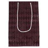 ヴィンテージパープルハーレクインパターン ミディアムペーパーバッグ (裏面)