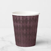 ヴィンテージパープルハーレクインパターン 紙コップ (裏面)