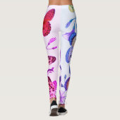 ヴィンテージパープルバタフライ絵画&モス レギンス (裏面)