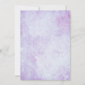 ヴィンテージパープルバラと羽80誕生日 招待状 (裏面)