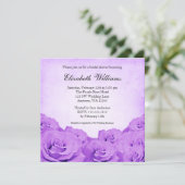 ヴィンテージパープルバラブライダルシャワー 招待状 (スタンド正面)