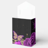 ヴィンテージパープルバラブラック金ゴールドレースキンセアニラ フェイバーボックス (オープン)