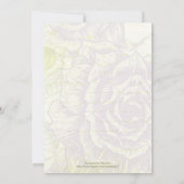 ヴィンテージパープルバラ結婚ブライダルシャワー招待状 招待状 (裏面)