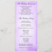 ヴィンテージパープルバラ結婚式 プログラム (裏面)