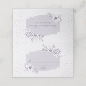 ヴィンテージパープルバラ結婚紙吹雪座席表 プレイスカード (外部開封)