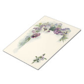 ヴィンテージパープルパンジーメモ ノートパッド (アングル)