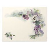 ヴィンテージパープルパンジーメモ ノートパッド (正面)