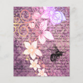 ヴィンテージパープルビースクラップブックとジャンクジャーナル (正面)