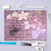 ヴィンテージパープルビーデクページティッシュペーパー 薄葉紙 (クラフト)