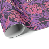ヴィンテージパープルピンクジャスミンバイウィリアム・モリス ラッピングペーパー (ロールコーナー)