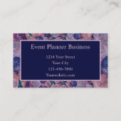 ヴィンテージパープルピンクバルーンイベントプランナー 名刺 (裏面)