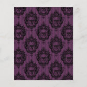 ヴィンテージパープルフイルズゴシック結婚式招待状 チラシ (裏面)