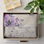 ヴィンテージパープルフローラと蝶のデコパージュ 薄葉紙 (ギフト)