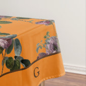 ヴィンテージパープルフローラオレンジモノグラムテーブルクロス テーブルクロス (インサイチュ)