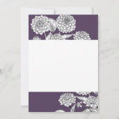 ヴィンテージパープルフローラダリア結婚式招待状 招待状 (裏面)
