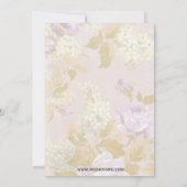 ヴィンテージパープルフローラブライダルティーパーティー招待状 招待状 (裏面)