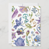 ヴィンテージパープルフローラ庭園の結婚式招待状 招待状 (裏面)