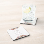 ヴィンテージパープルフローラ庭園の結婚式 コースター (右側)