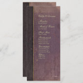 ヴィンテージパープルブック結婚式 プログラム (正面/裏面)