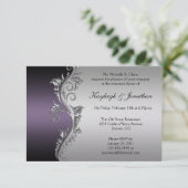 ヴィンテージパープルブラックシルバーリハーサルディナー 招待状 (スタンド正面)