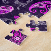 ヴィンテージパープルペイズリー ジグソーパズル (側面)