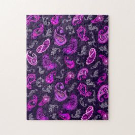 ヴィンテージパープルペイズリー ジグソーパズル