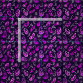 ヴィンテージパープルペイズリー ファブリック (タイル)