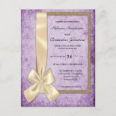 ヴィンテージパープルボ素朴ホ結婚ズ ポストカード (正面)