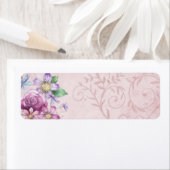 ヴィンテージパープルポジス差出人住所ラベル ラベル (インサイチュ)