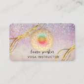 ヴィンテージパープルマンダラ金ゴールド瞑想ホリスティックB 名刺 (正面)