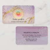 ヴィンテージパープルマンダラ金ゴールド瞑想ホリスティックB 名刺 (正面/裏面)