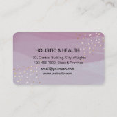ヴィンテージパープルマンダラ金ゴールド瞑想ホリスティックB 名刺 (裏面)