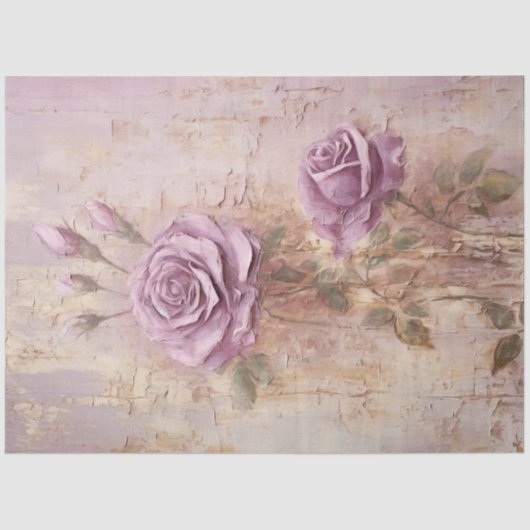 ヴィンテージパープルメイヴ英語バラバロックスタイル 薄葉紙 (正面)