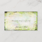 ヴィンテージパープルラベンダースイートピーズ座席表 プレイスカード (裏面)