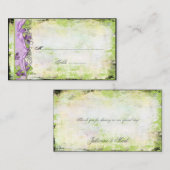 ヴィンテージパープルラベンダースイートピーズ座席表 プレイスカード (正面/裏面)